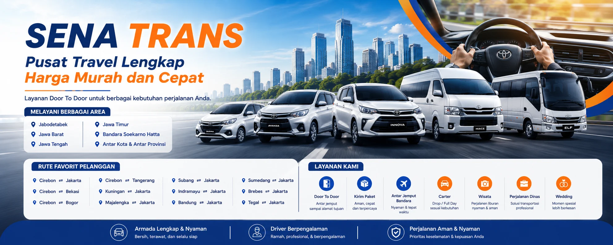 sena trans - travel cirebon